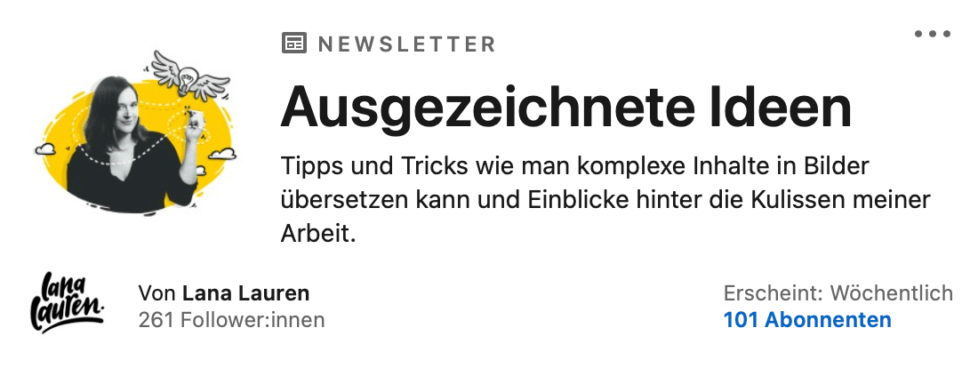 LinkedIn newsletter “excellent ideas”