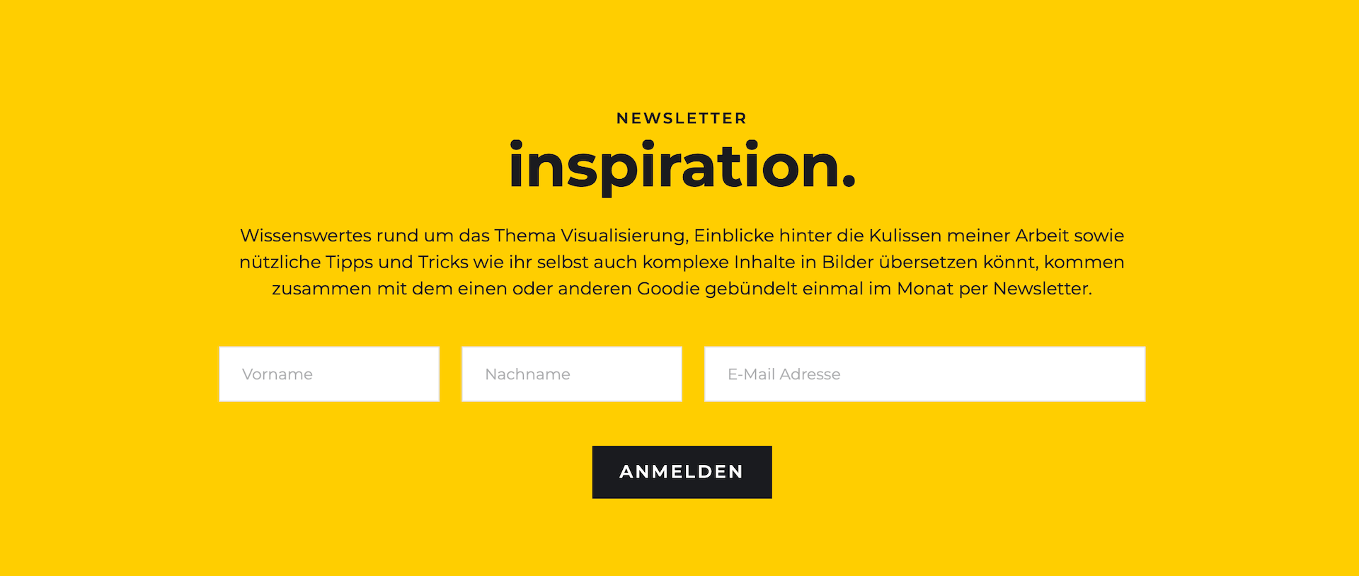 Sign up for the monthly email newsletter